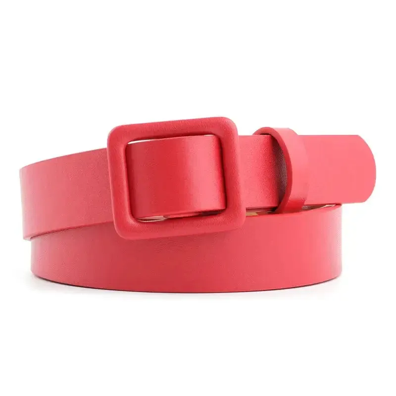 No Hole Waist Belt Solid Color Fashion Accessories