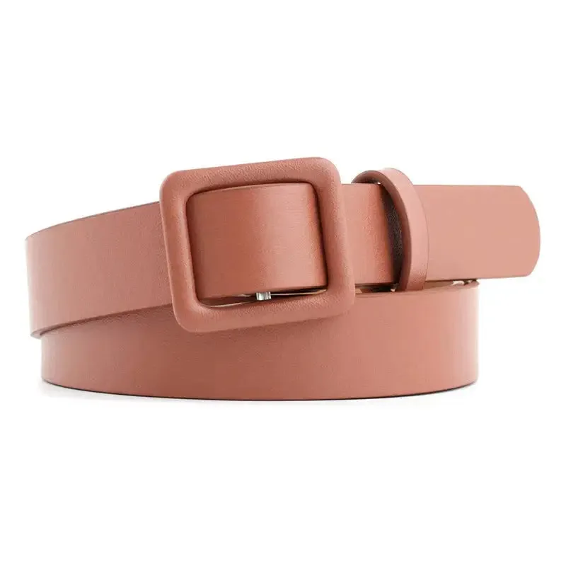No Hole Waist Belt Solid Color Fashion Accessories