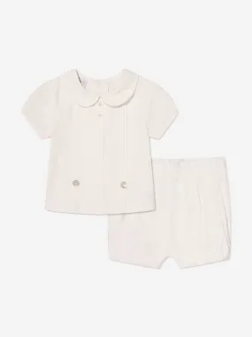 Paz Rodriguez Baby Boys Blouse And Shorts in Cream