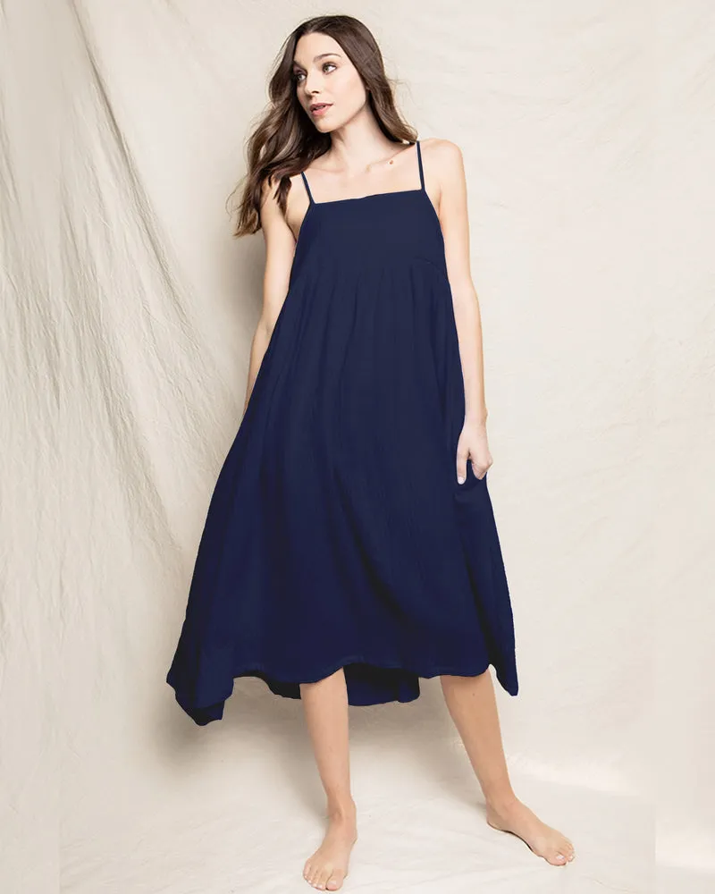 Petite Plume Navy Gauze Serene Sundress