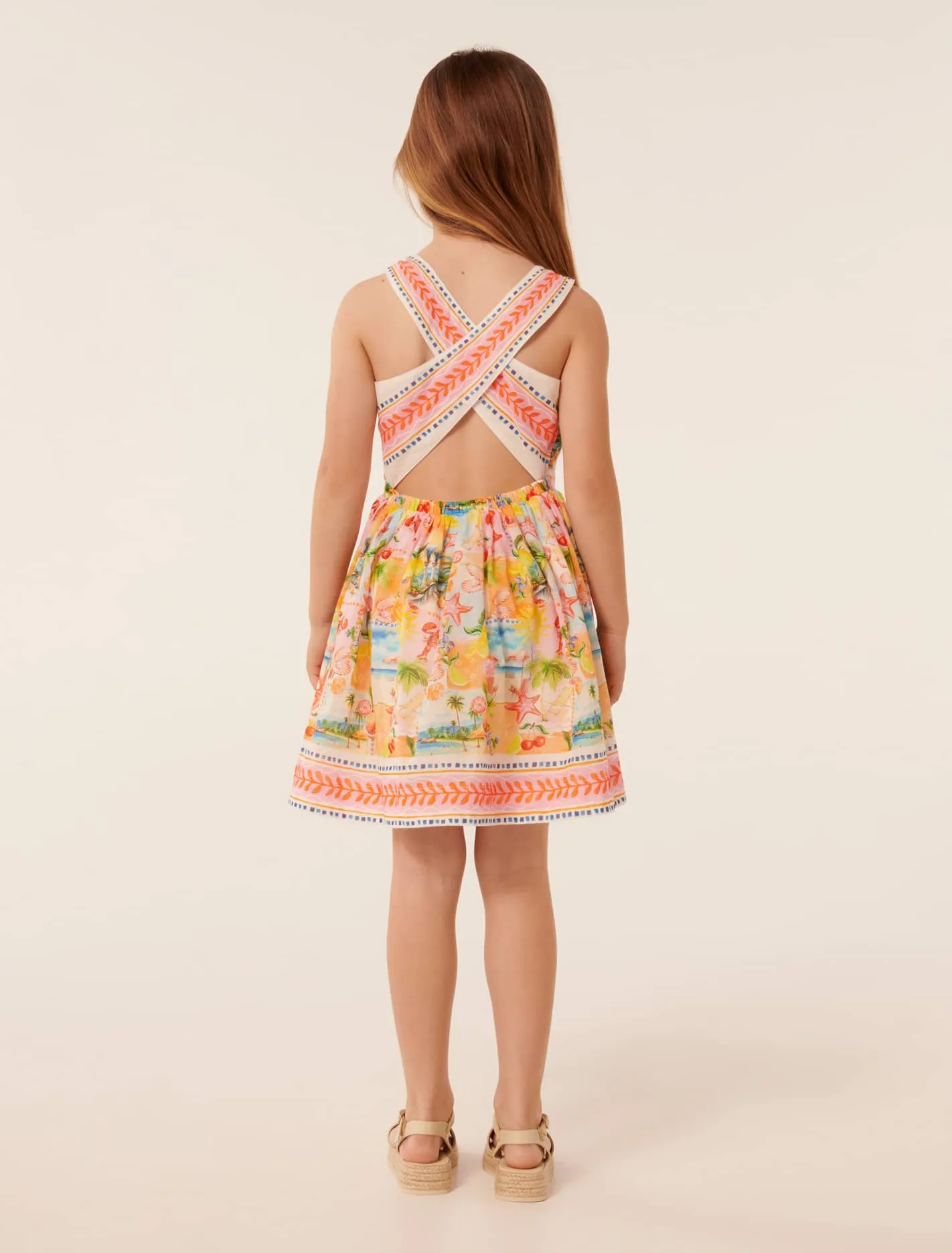 Piper Cross Back Girls Dress