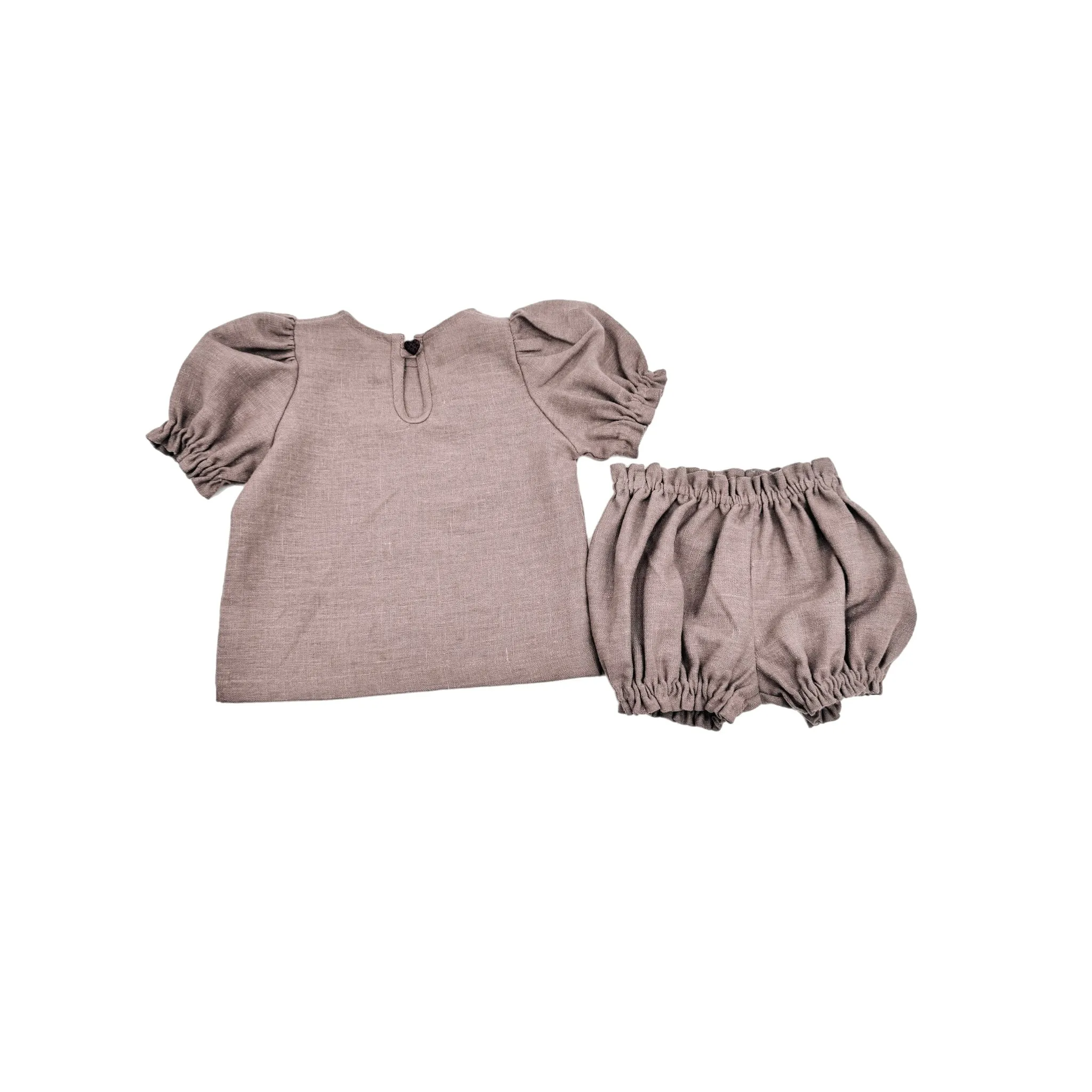 Pumpkin short & puff sleeve blouse Sample Sale