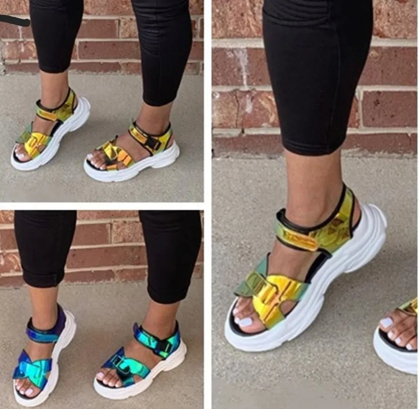 "Mirror" sandals