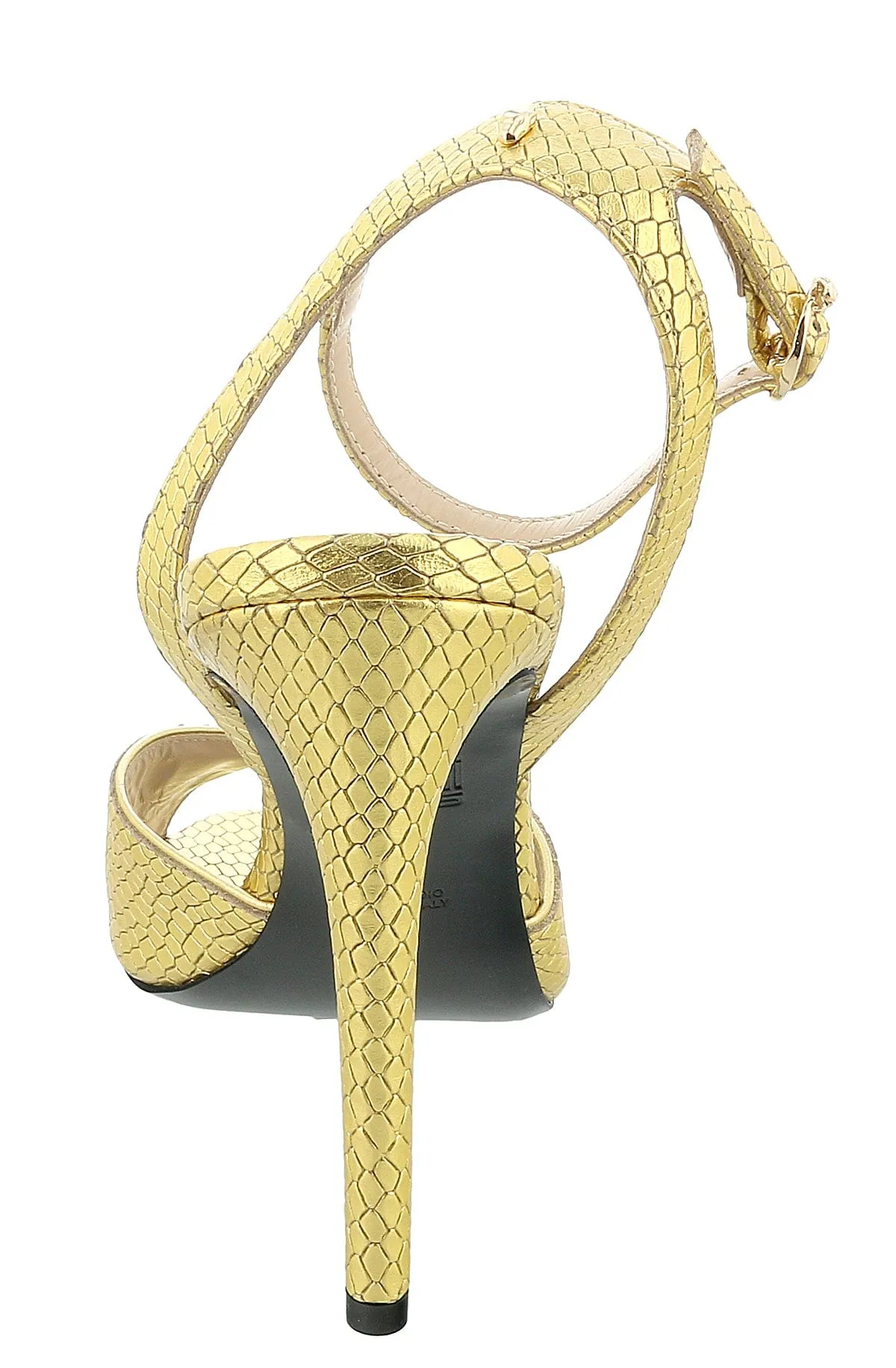 Roberto Cavalli Class  Gold Opent Toe High Heel Sandal-