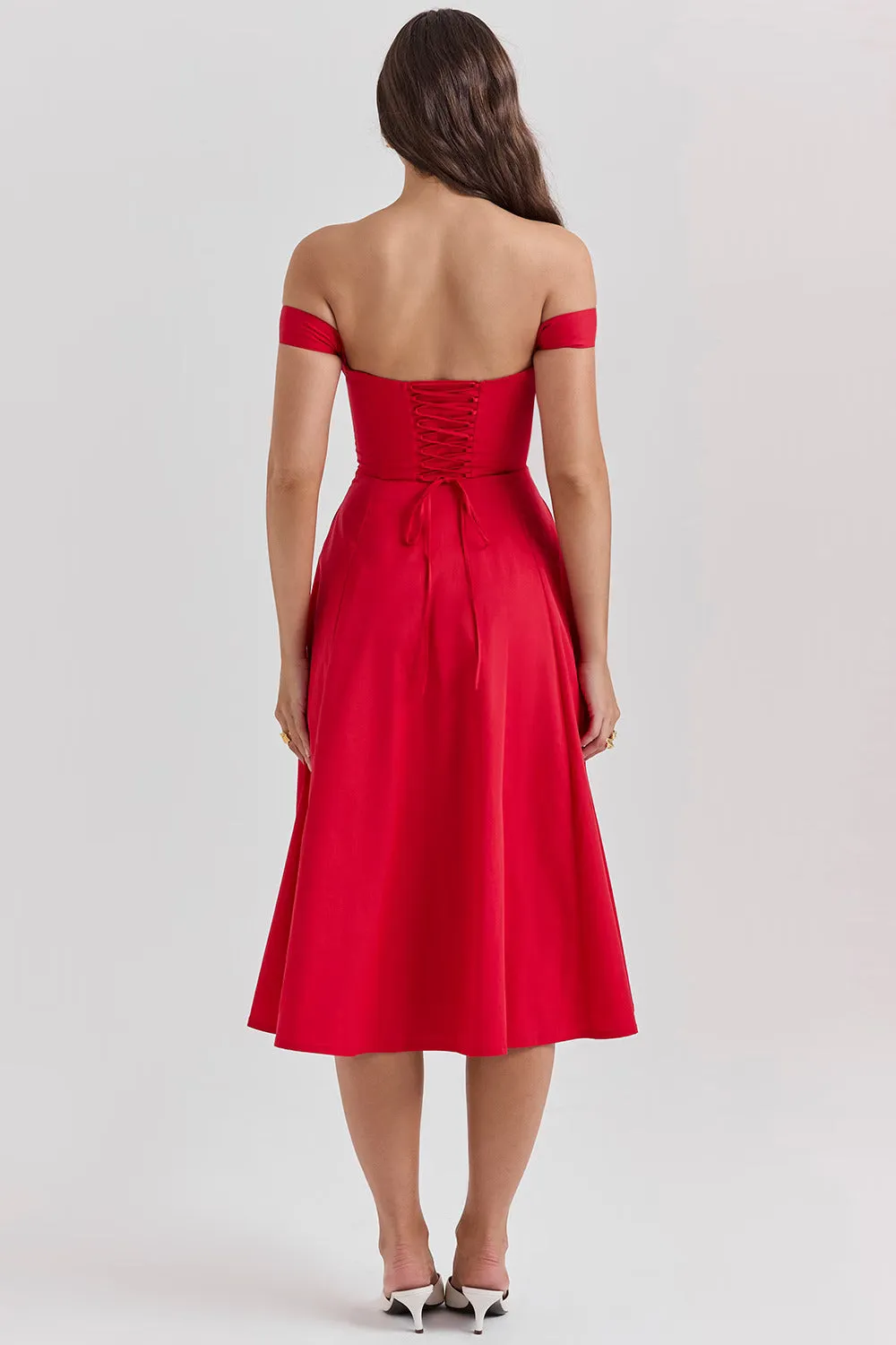 Saira Scarlet Midi Sundress