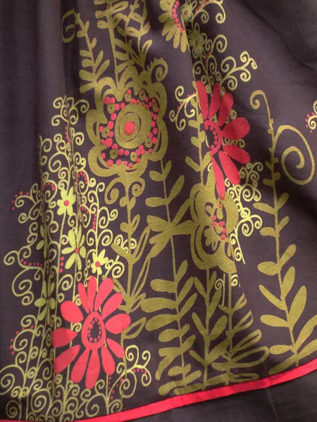 Sophie Catalou Girls Moka Swiss Floral Print Dress Size 4