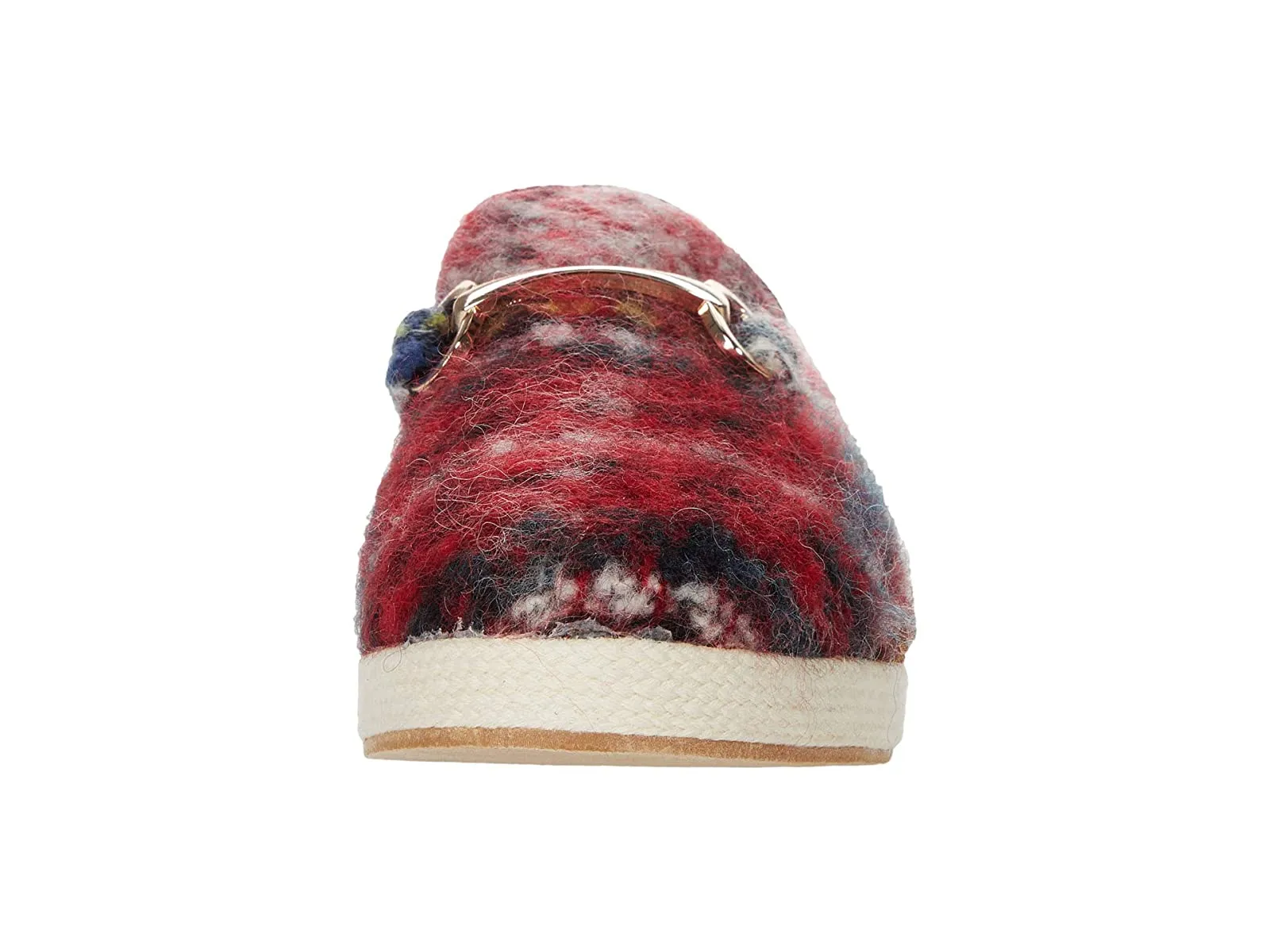 Steve Madden Paxtyn Slip-on Chain Loafers Rounded Toe Flats Loafers Red Plaid