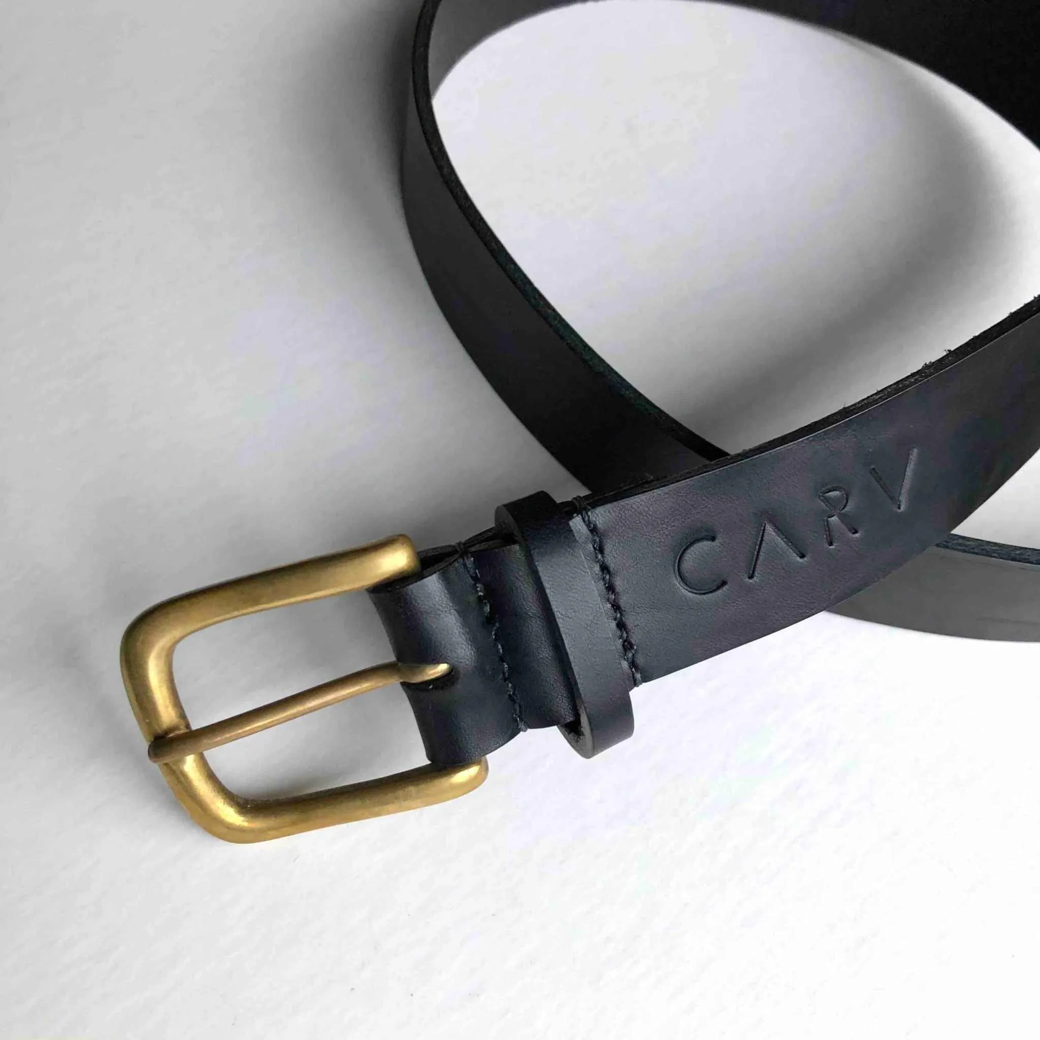 Stitched Wide Leather Belt in Black or Tan - Nomad Maxi