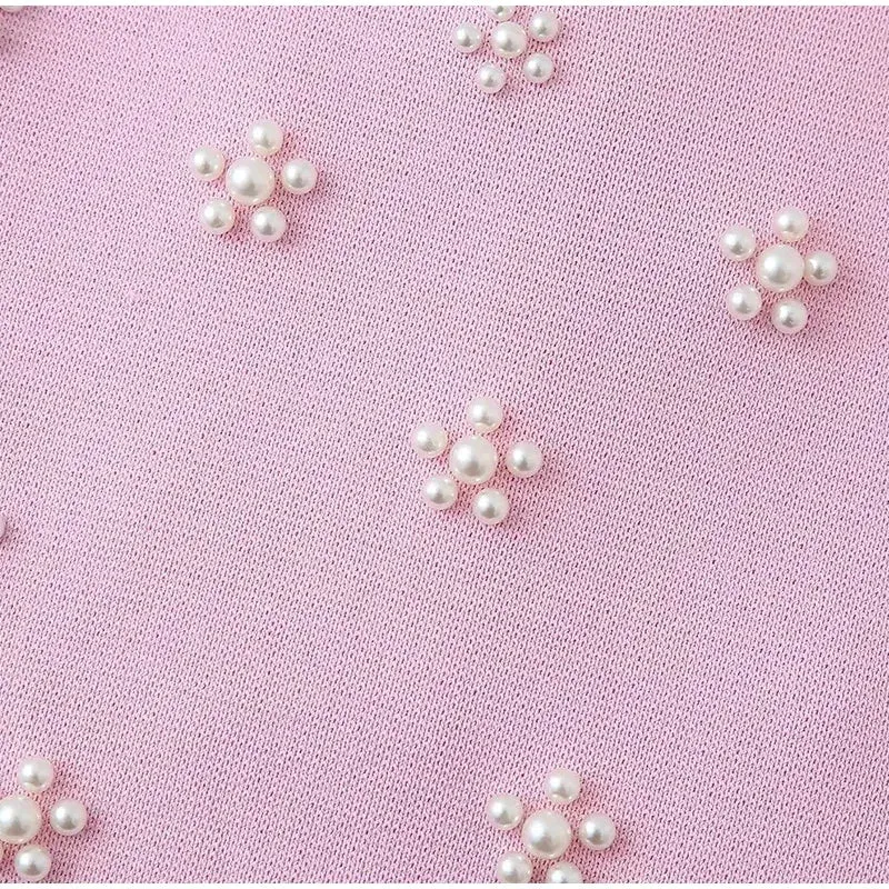 Summer Sundress with Floral Beads and Pearls