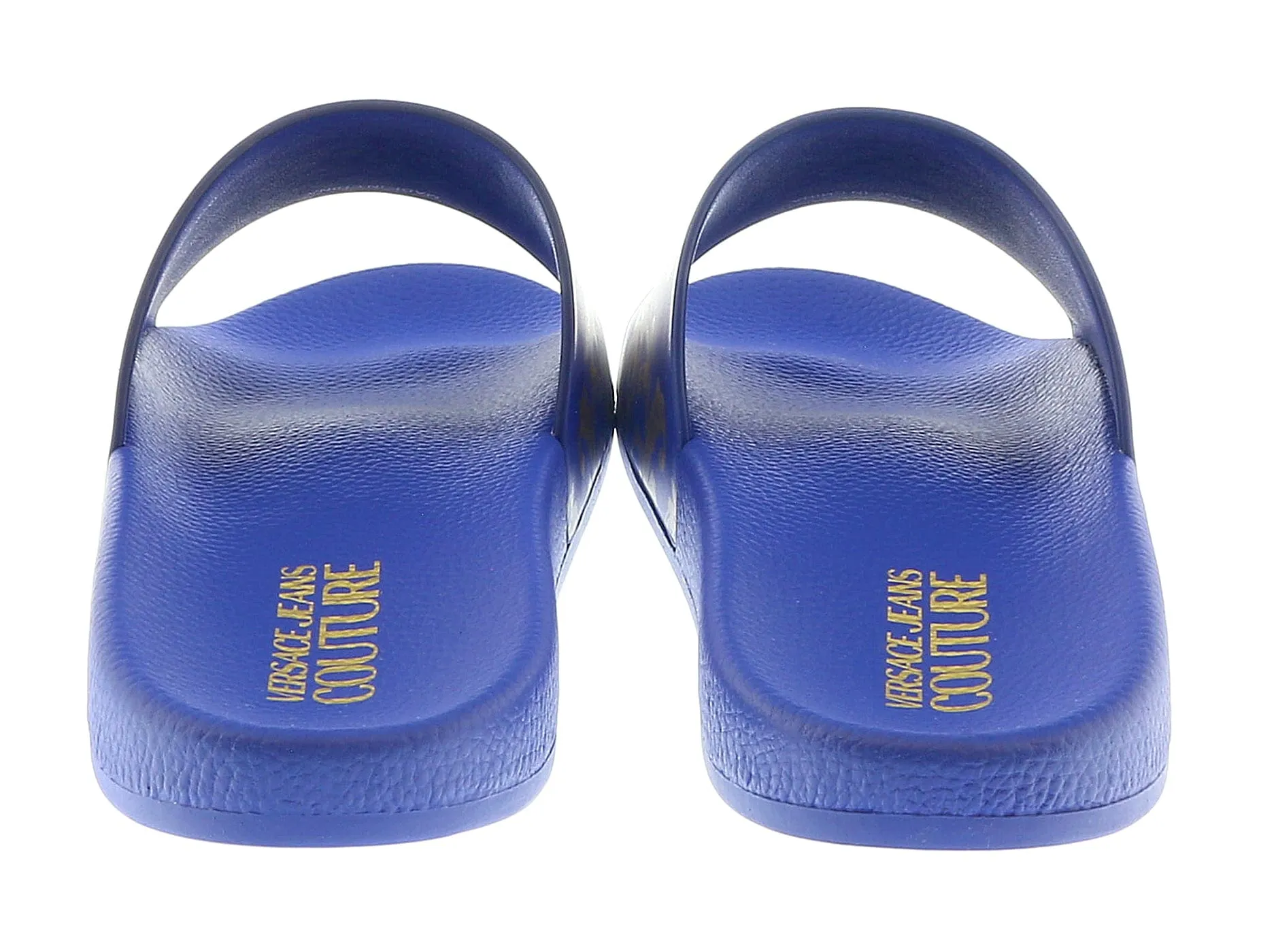 Versace Jeans Couture Electric Blue Baroque Print  Pool Slide-
