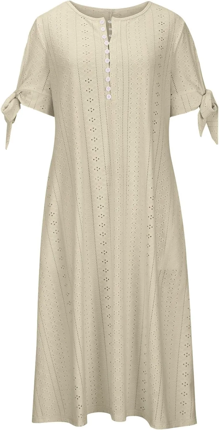 Wedding Guest Dresses for Women Casual Solid Color Wrap Maxi Dress Feminine V-Neck Beach Vacation Cruise Outfits