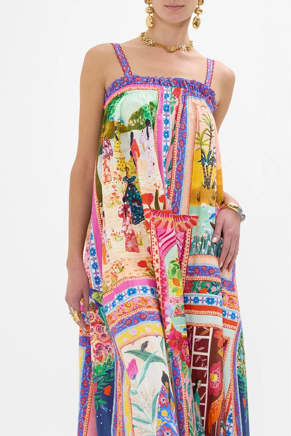WIDE STRAP SUNDRESS ROEQIYAS REALM