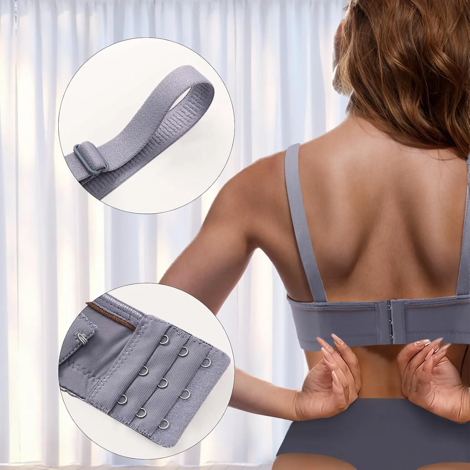 Womens Push Up Bras Full Coverage Supportive Adjustable Wire Free Breathable Plus Size No Underwire Everyday Bra