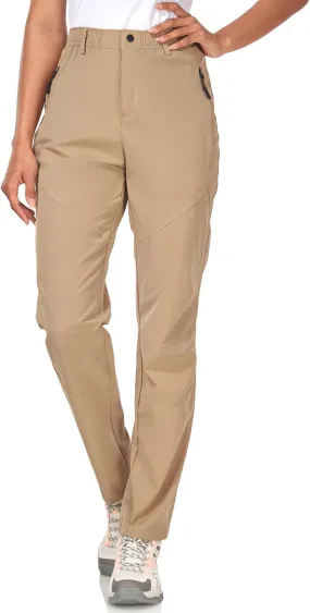 Womens Travel Hiking Pants Ladies Outdoor Water Resistant Nylon Light Weight Golf Casual Pants with Elastic Waist